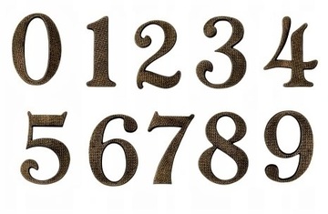 Латунная цифра ПАТИНА 20 см ДЛЯ ДОМОСТРОЕНИЯ