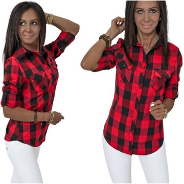 WIOSENNA CASUALOWA KOSZULA W KRATĘ NESSI! WZ.4 S