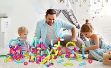 2D 3D Магнитные конструкторы для детей, набор из 64 кубиков