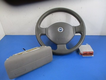 FIAT PANDA II KIEROWNICA.+2XAIRBAG+MODUŁ 51704467
