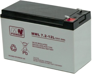 Akumulator 12V żelowy AGM 7.2Ah SOLIDNY bateria wymiar 7Ah UPS alarmu PPOŻ