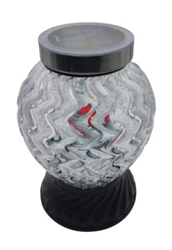 LAMPION KULA GLAMOUR SOLAR / CZ/ FALA / BIAŁY -