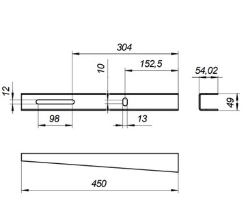 Кронштейн кондиционера нержавеющая сталь 1А-45х5