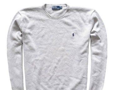 POLO by RALPH LAUREN KNIT SWEATER Bawełniany Gruby Męski Sweter XL