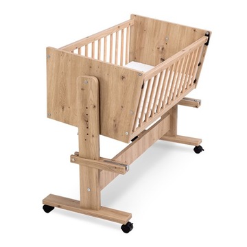 ДЕРЕВЯННАЯ ДЕТСКАЯ ДОПОЛНИТЕЛЬНАЯ КРОВАТЬ 80Х50 ДЛЯ РЕБЕНКА НА КОЛЕСАХ 5В1 ЗОЯ