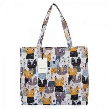 Shopper Bag Torba Na Zakupy Torebka Damska Duża Multikolor Hernan HB1372-L