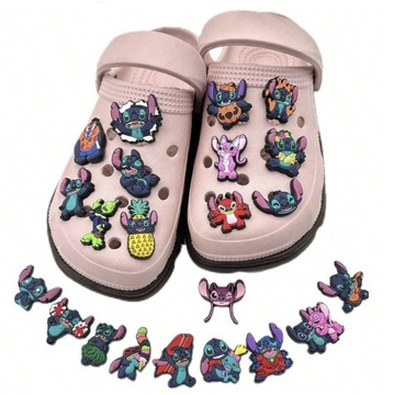 22SZT CHARMS DO CROCS LILO I STICH DISNEY PRZYPINKI PINY WPINKI