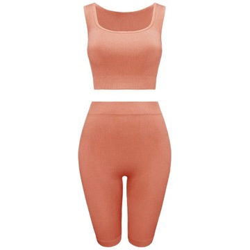 Komplet sportowy damski Top i Kolarki na siłownie do biegania L/XL
