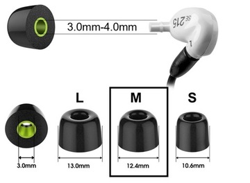 НОВЫЕ ластики BEE, ПЕННЫЕ НАКЛАДКИ ДЛЯ НАУШНИКОВ, размер M 3