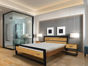Łóżko loft 180×200 cm meble do sypialni Karmel