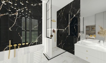 НАПОЛЬНАЯ ПЛИТКА COSMIC ЧЕРНАЯ 60X120 ГЛЯНЦЕВЫЙ МРАМОР