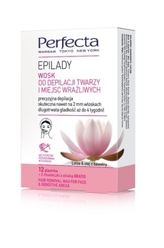 EPILADY PLASTRY DO DEPILACJI TWARZY 12 SZT LOTOS&OLEJ Z BAWEŁNY