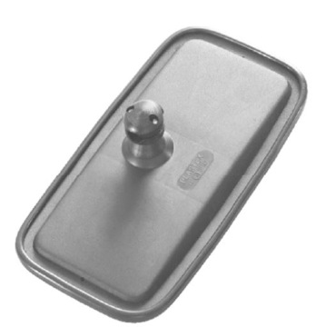 Зеркало Plastex черное сферическое 375x183 мм универсальное левое/правое