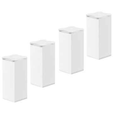 4x NÓŻKA MEBLOWA KWADRATOWA REGULOWANA 100MM BIAŁA