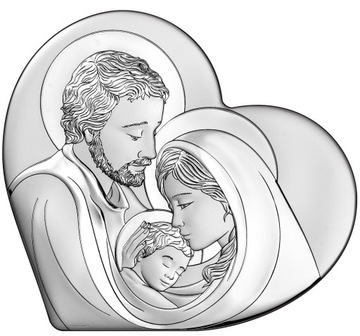 СЕРЕБРЯНАЯ КАРТИНА СВЯТОЕ СЕМЕЙСТВО СВАДЬБА КРЕЩЕНИЕ ГРАВИРОВКА