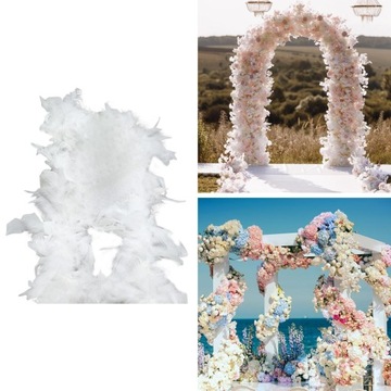 .Костюм Боа из перьев для свадебных танцев, белый