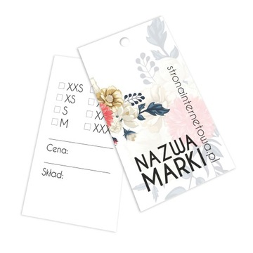 ЭТИКЕТКИ, ВЕШАЛКИ ДЛЯ ОДЕЖДЫ, отверстие, 500 шт. ДИЗАЙН.