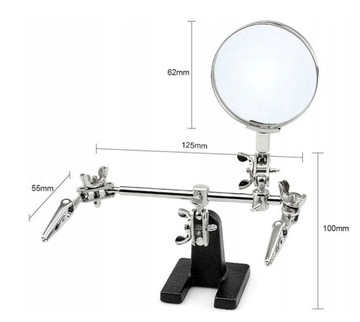 Trzecia Ręka Uchwyt Lupa Do Lutowania Krokodylki