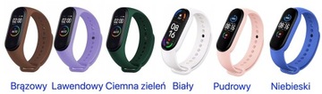 НАБОР ИЗ 5 РЕМЕСЛЕЙ ДЛЯ XIAOMI MI BAND 5, 6, 7, ЦВЕТА РЕЗОНА