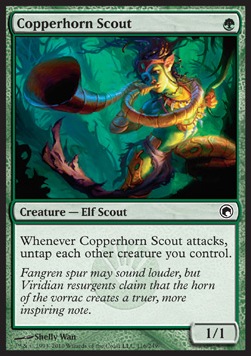 Copperhorn Scout - Elf, odtapowuje stwory @@@