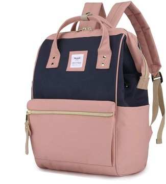 Plecak do samolotu wizzair Himawari 9001 na laptopa 13,3 USB różowo-granat