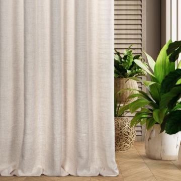 ГОТОВАЯ ШТОРА ЮЛА2 ЛЕНТА 140 X 270 СМ ЛЕН БЕЖЕВЫЙ ЭКО-СТИЛЬ РАЗНЫЕ ЦВЕТА