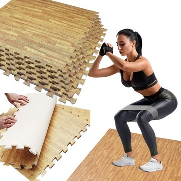 Mata ochronna puzzle piankowe grube ochrona podłogi 60x60 4szt pod sprzęt