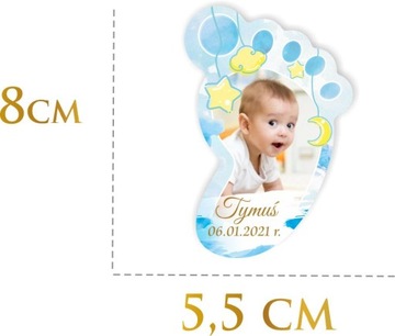 10 шт Магнит + СУМКА Спасибо Крещение годовалого ребенка