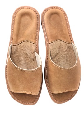 ТАПОЧКИ ЖЕНСКИЕ КОЖАНЫЕ ТАПОЧКИ ТАПОЧКИ КОРИЧНЕВЫЕ СВЕТЛЫЕ ТАПОЧКИ КОЖАНЫЕ BABA