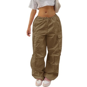 Damskie Suźne Spodnie Cargo Streetwear Y2k Kolory