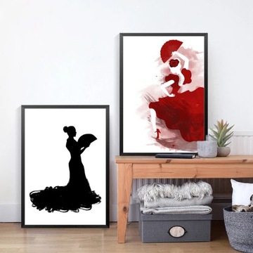 Plakat na płótnie Hiszpański taniec Flamenco r dru