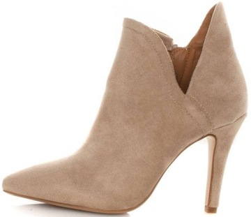 БЕЖЕВЫЕ ЗАМШЕВЫЕ БОТИНКИ 36