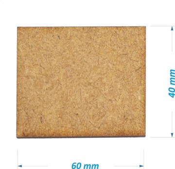 MDF/HDF Bases 60x40 mm Podstawki pod figurki 12 szt.