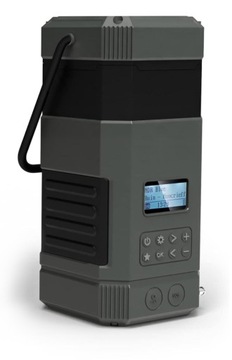 BIVACC MOCNE RADIO BLUETOOTH LED USB POWERBANK 5000mAh 114 FM/DAB+ Blackout