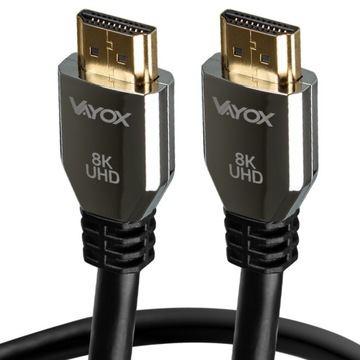 КАБЕЛЬ HDMI 2.1 8K СВЕРХВЫСОКОСКОРОСТНОЙ 48 Гбит/с eARC FHD 240 Гц VAYOX 3 м