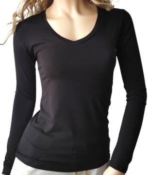 Гладкая блузя латиновая цветовой вырез на вырез 36-50