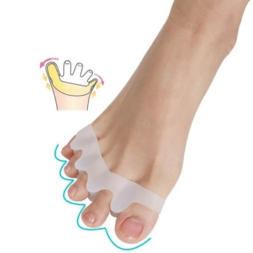 1 пара разделителей пальцев ног, коррекция Hallux Valgus Corr