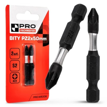 Ударная бита PZ2 Ударная бита 50 мм | Ударная бита для отвертки 2 шт.