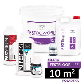 mikrocement FESTFLOOR LIFE Zestaw 10m2 Zrób to Sam