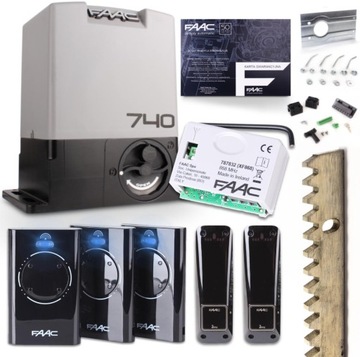 Napęd siłownik FAAC 740 3xXT4 +enkoder +XP20D KPL!