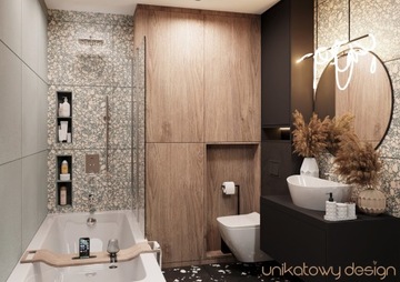 WIZUALIZACJA 3D + LISTA ZAKUPOWA - ŁAZIENKA DO 10 m2