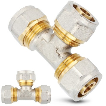 Trójnik Skręcany do Rur PEX 16x16x16 mm