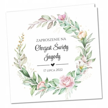 Zaproszenie na Chrzest + koperta + personalizacja