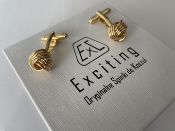 Позолоченные запонки для рубашки-смокинга EXC Knot Knot Loop