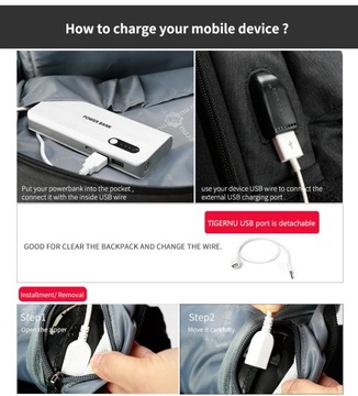 T-B3515 Деловой рюкзак TIGERNU 15,6 дюйма