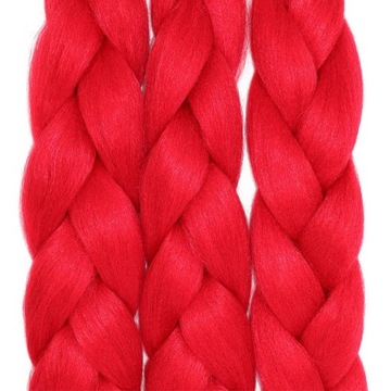 Włosy syntetyczne do warkoczy A13 czerwone SEOL