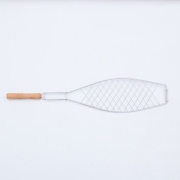 РЫБНЫЙ ГРИЛЬ ГРИЛЬ С ДЕРЕВЯННОЙ РУЧКОЙ СЕТКА ДЛЯ ГРИЛЯ