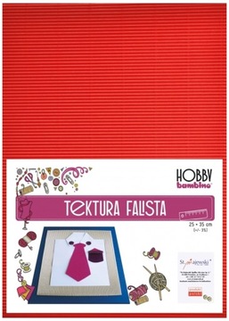 SZKOLNY Karton falisty B4 25 x 35 cm mix 10 arkuszy KARTON Bambino Hobby