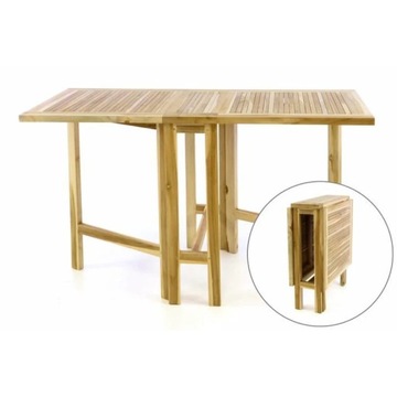 DIVERO TABLE - садовый стол из тикового дерева - складной - 130 x 65 см