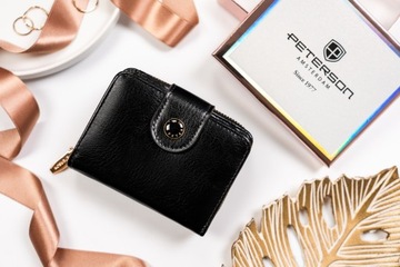 Portfel damski funkcjonalny portmonetka dla kobiety stop RFID Peterson